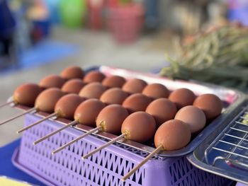 Close-up of food in basket