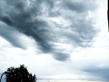 Low angle view of cloudy sky