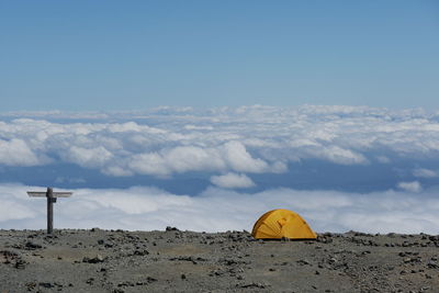 Scenic view of desert against sky