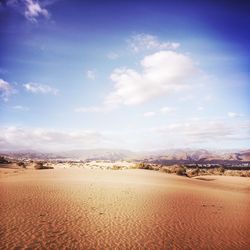 Scenic view of desert against sky