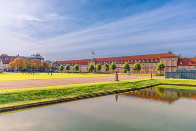 Rosenborg barracks of the royal danish life guard next to rosenborg castle in copenhagen, denmark.