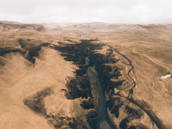 Scenic view of desert against sky