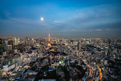 Aerial view of buildings in city