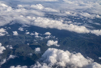 Aerial view of cloudscape