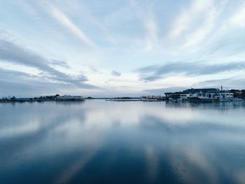 Reflection of clouds in sea