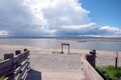 Pier over sea against sky