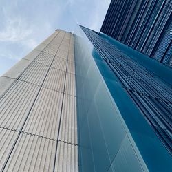 Low angle view of modern building against sky