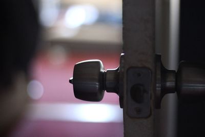 Close-up of doorknob