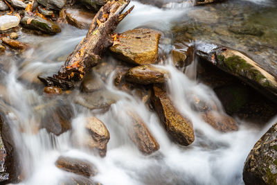 Scenic view of waterfall