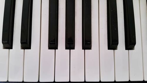 Close-up of piano keys