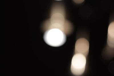 Defocused image of illuminated lights