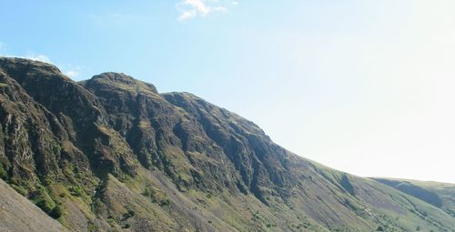 Scenic view of mountains against clear sky