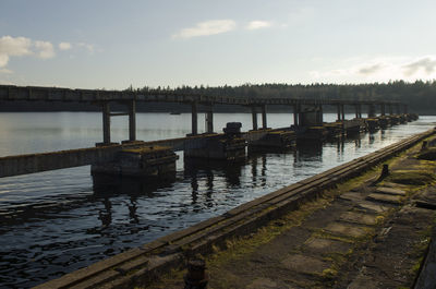 Pier on river