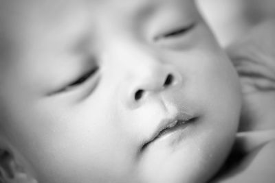 Close-up portrait of cute baby