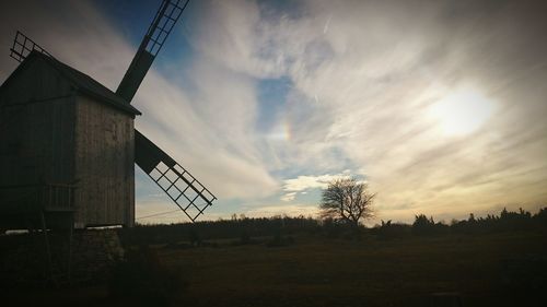 Scenic view of landscape at sunset