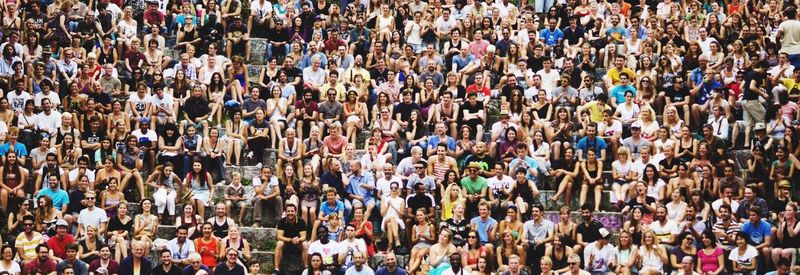 People in stadium