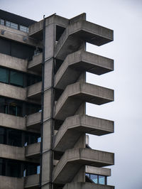 Low angle view of modern building against sky