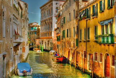 View of buildings in canal