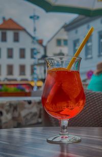 Close-up of drink on table