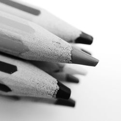 Close-up of object over white background