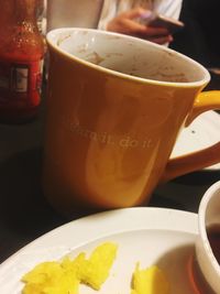 Close-up of drink on table