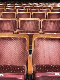 Full frame shot of empty chairs