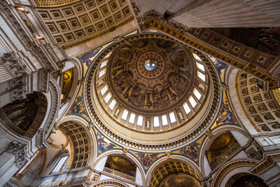 Low angle view of ceiling of building