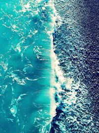 High angle view of sea