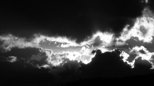 Low angle view of storm clouds in sky