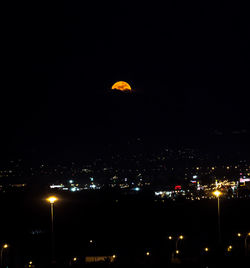 View of illuminated cityscape at night