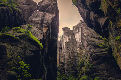 View of rock formation on mountain