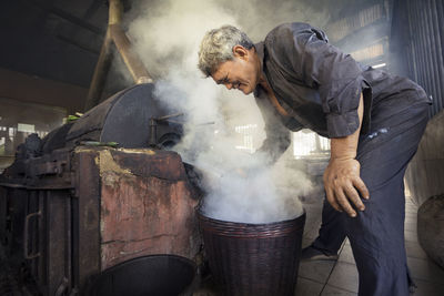 Man working at workshop