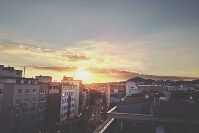 Cityscape at sunset