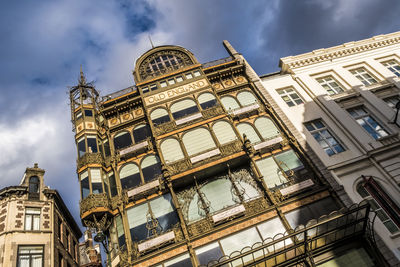 Low angle view of buildings against sky