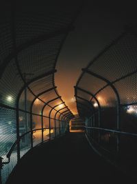 Bridge against sky at night