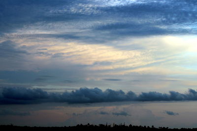 Scenic view of landscape against cloudy sky
