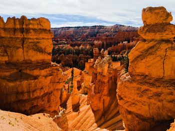 Scenic view of rocky mountains against sky