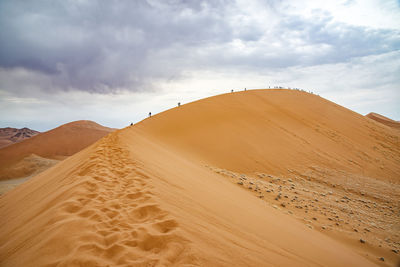 Scenic view of desert against sky