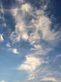 Low angle view of cloudy sky