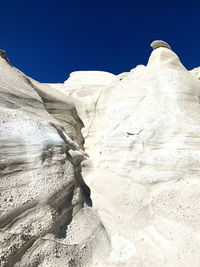 Low angle view of rock formation