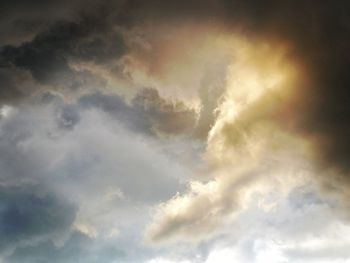 Low angle view of cloudy sky