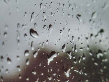 Close-up of water against sky