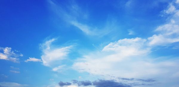 Low angle view of clouds in sky