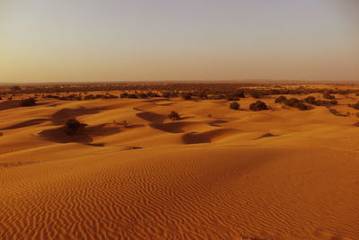 Scenic view of desert against sky