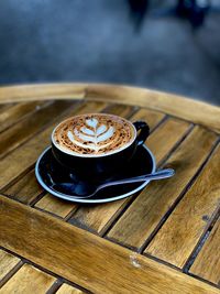 Coffee cup on table