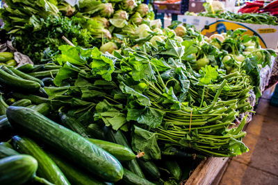 High angle view of vegetables