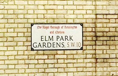 Information sign on wall