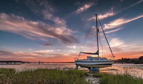 Boats in calm sea