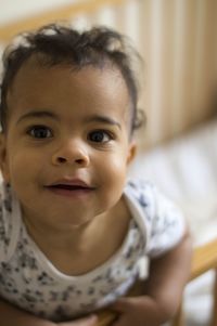 Close-up of a baby girl