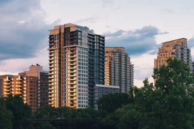 Low angle view of buildings against sky